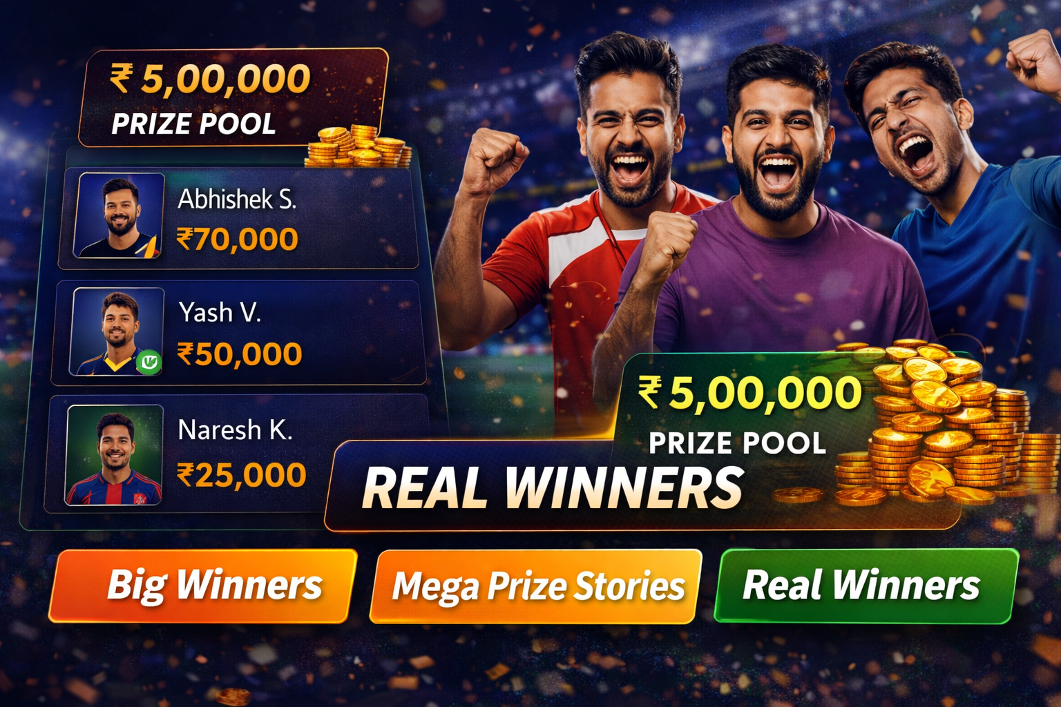 Come App Pro fantasy cricket result notes
